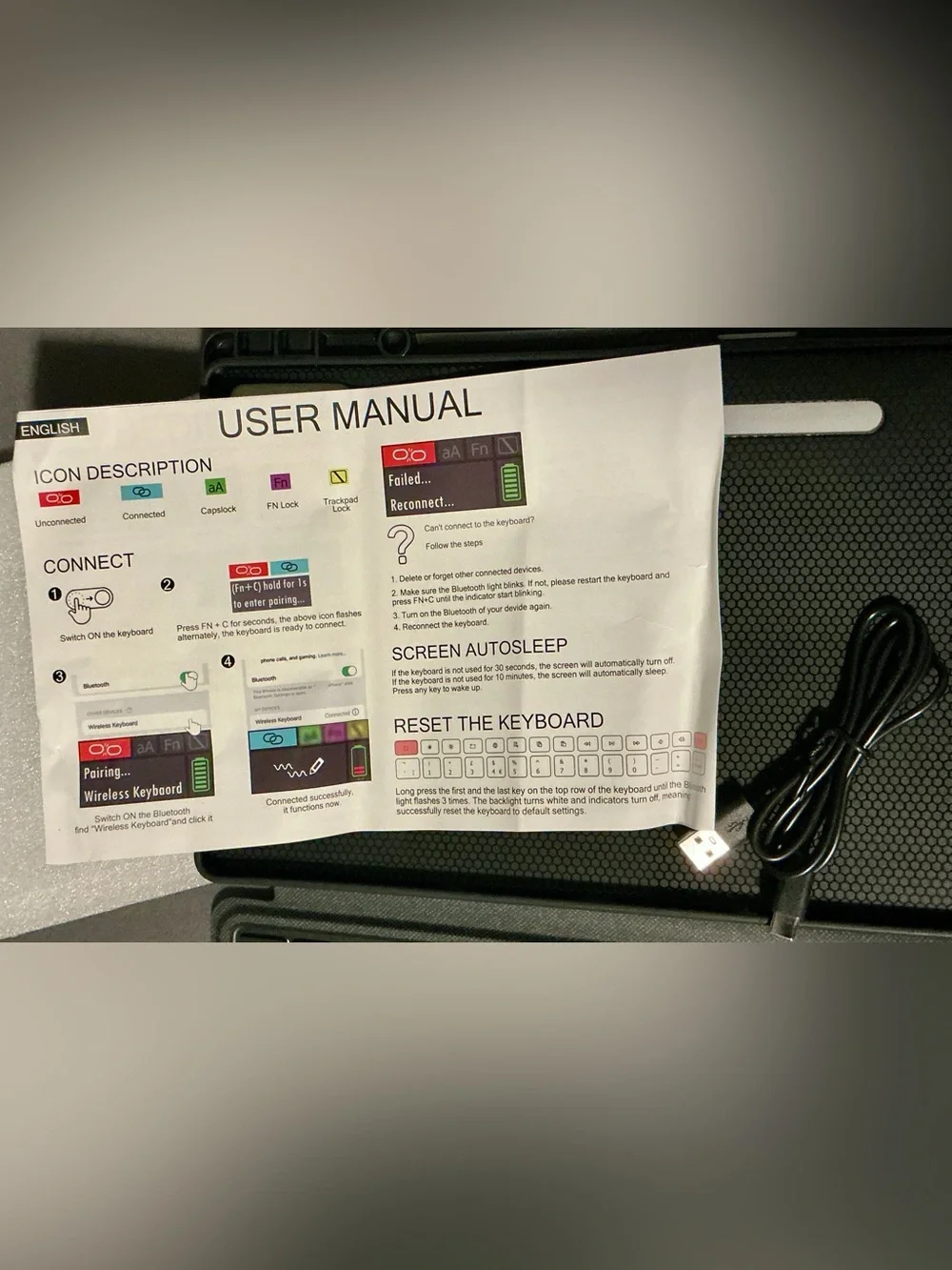 Doohoeek New Keyboard Folio wStatus Screen